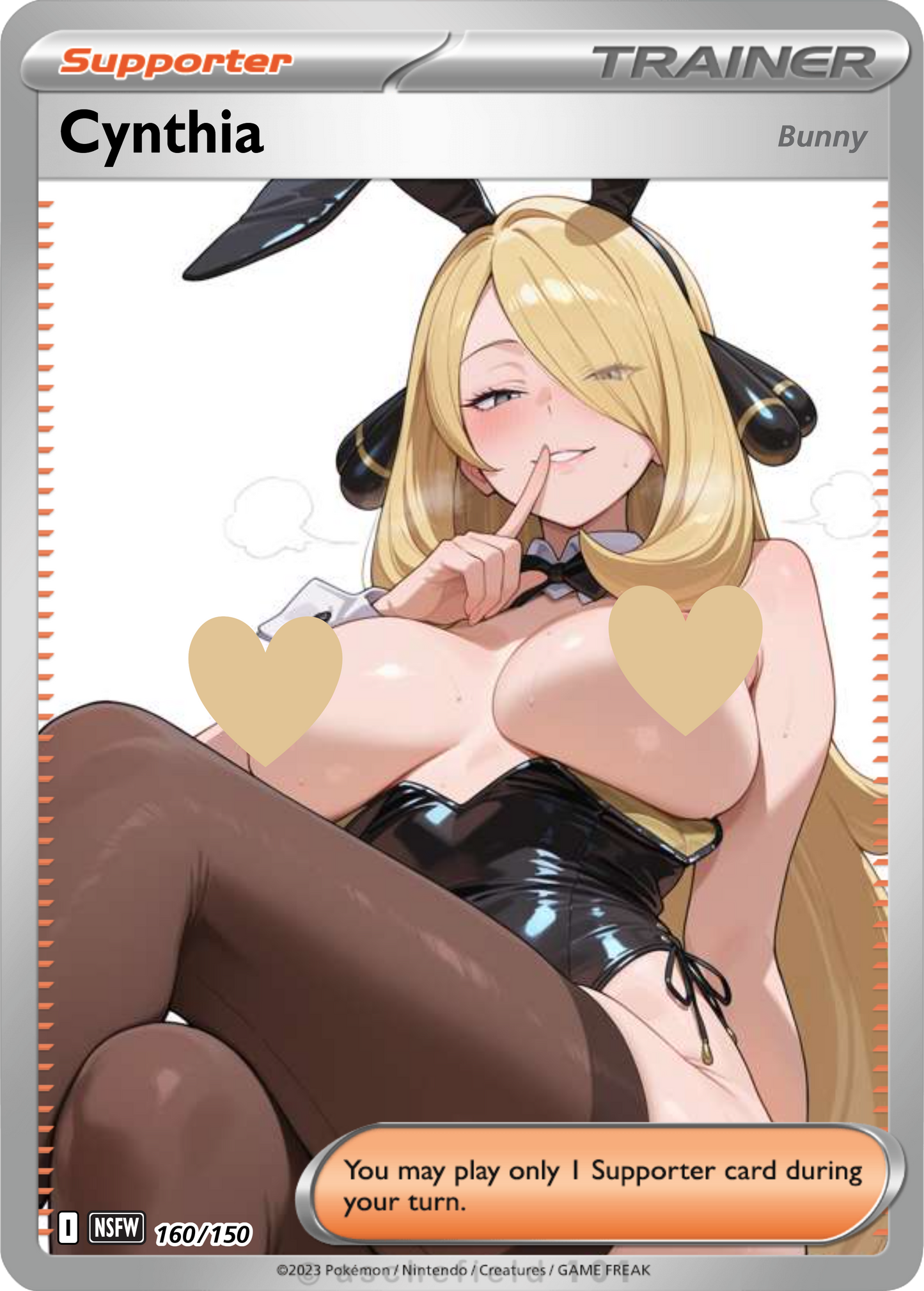 Cynthia NSFW Waifu pokemon Foil Proxy