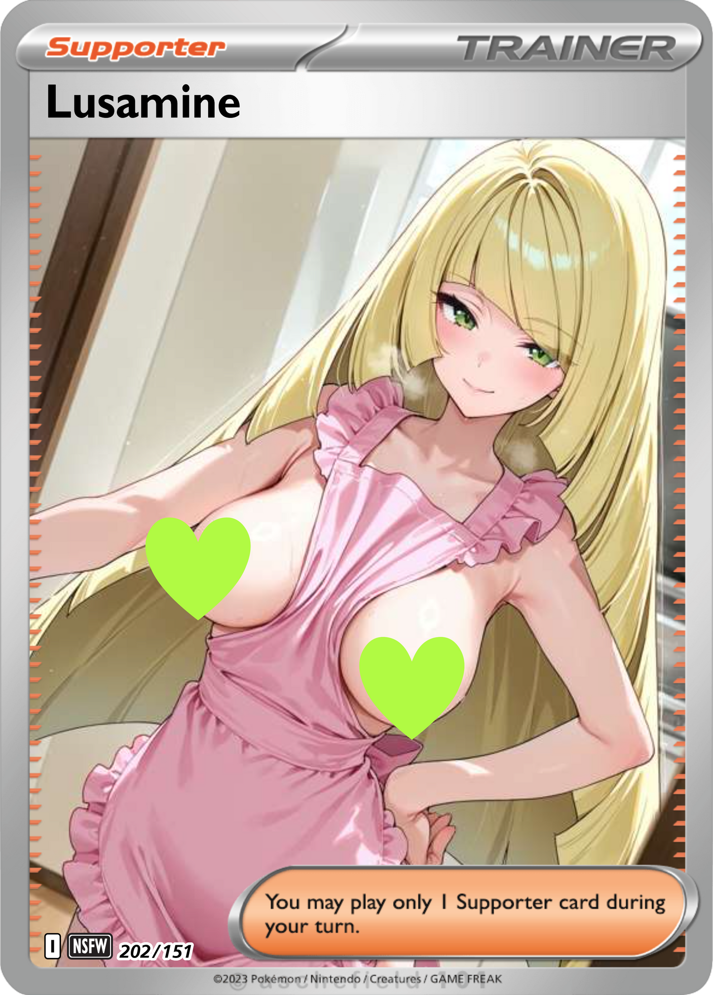 Lusamine NSFW Waifu pokemon Foil Proxy