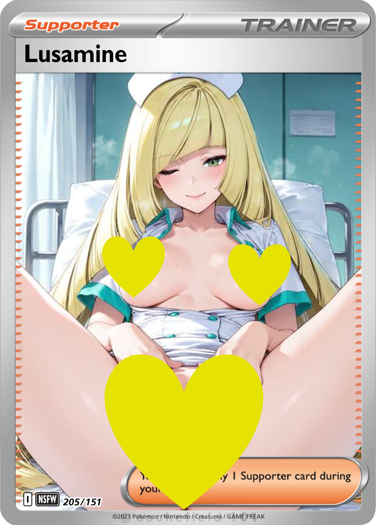 Lusamine NSFW Waifu pokemon Foil Proxy