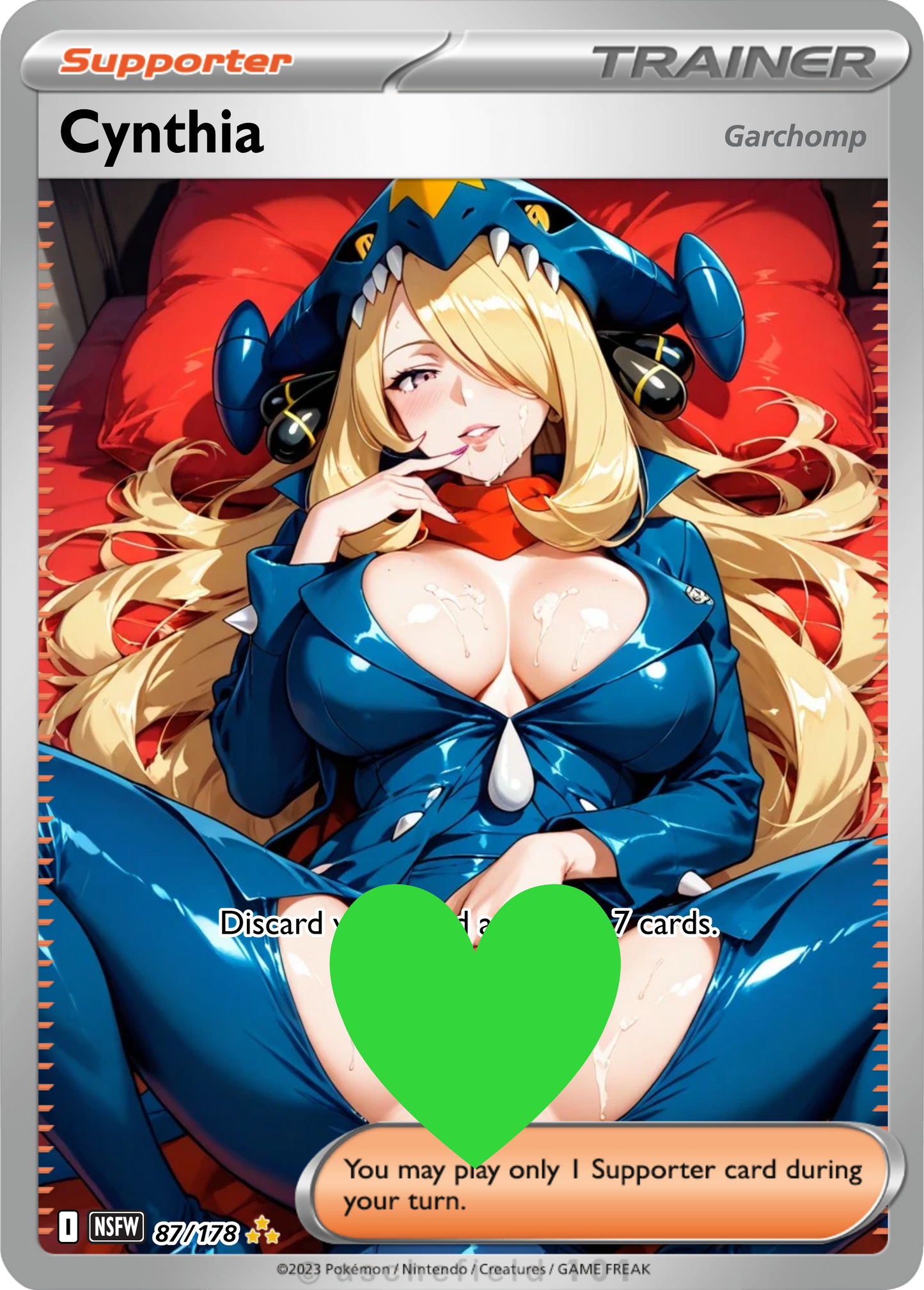 Cynthia NSFW Waifu Furry pokemon Foil Proxy