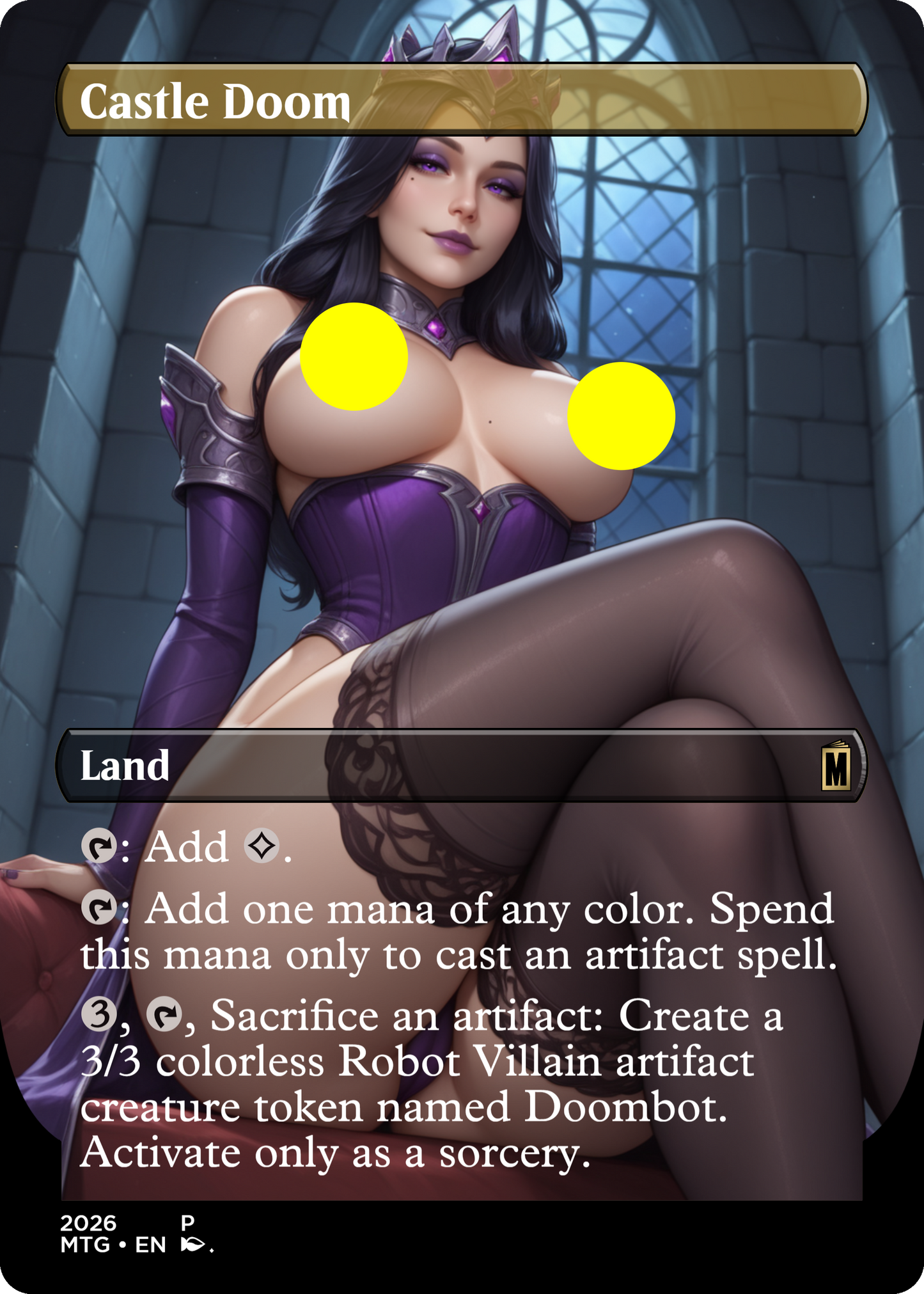 Castle Doom, NSFW Waifu MTG Foil Proxy