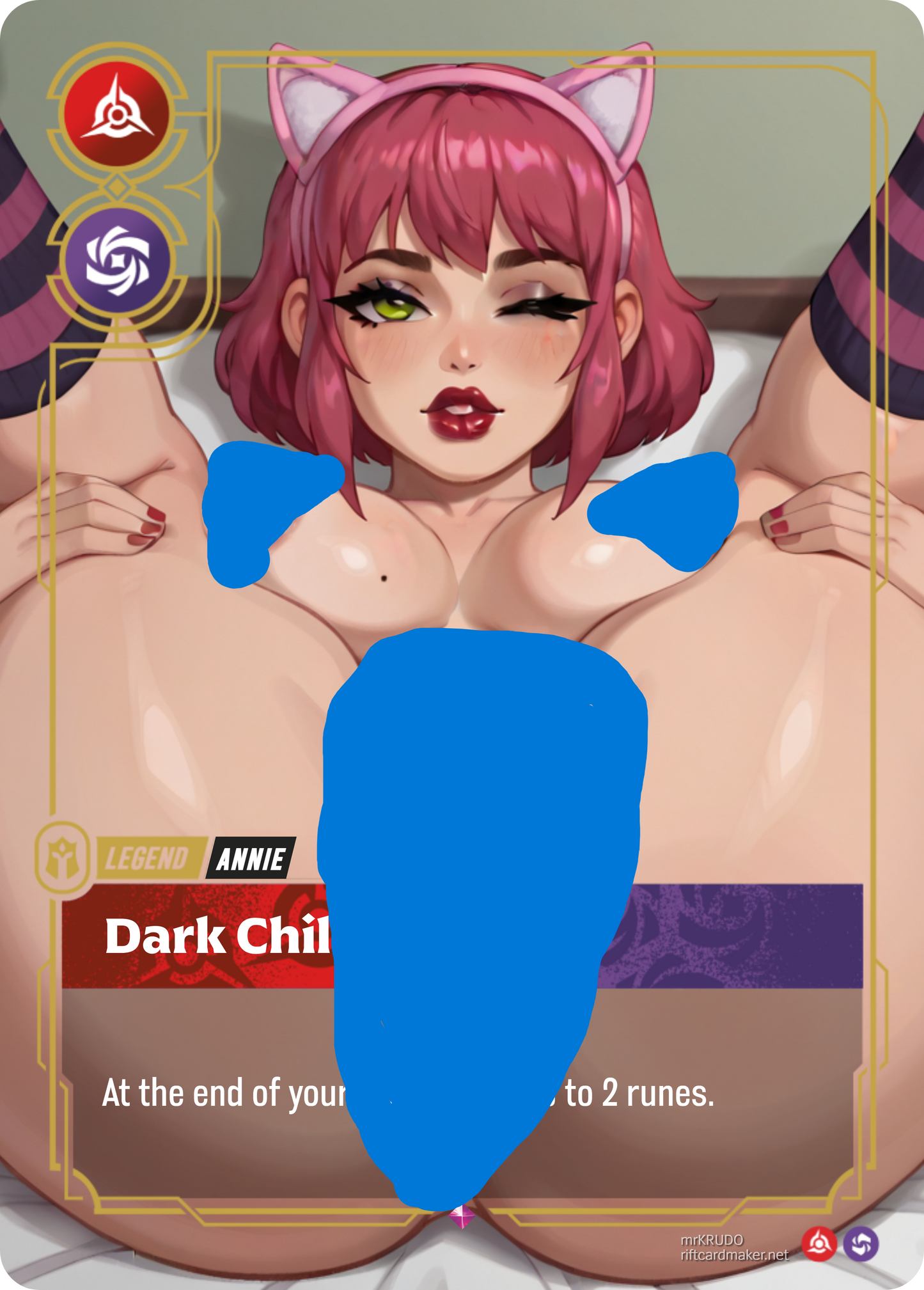 Annie, Dark Child - NSFW Waifu Riftbound Foil Proxy