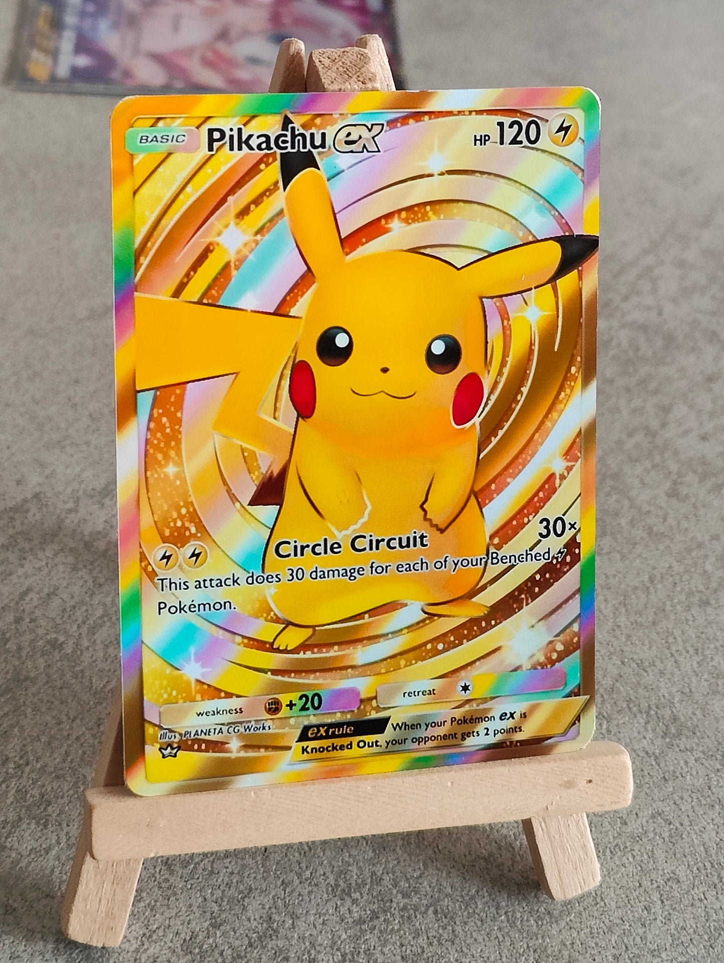 Pikachu EX Genetic Apex  pocket app tcg proxy Pokemon card Holo