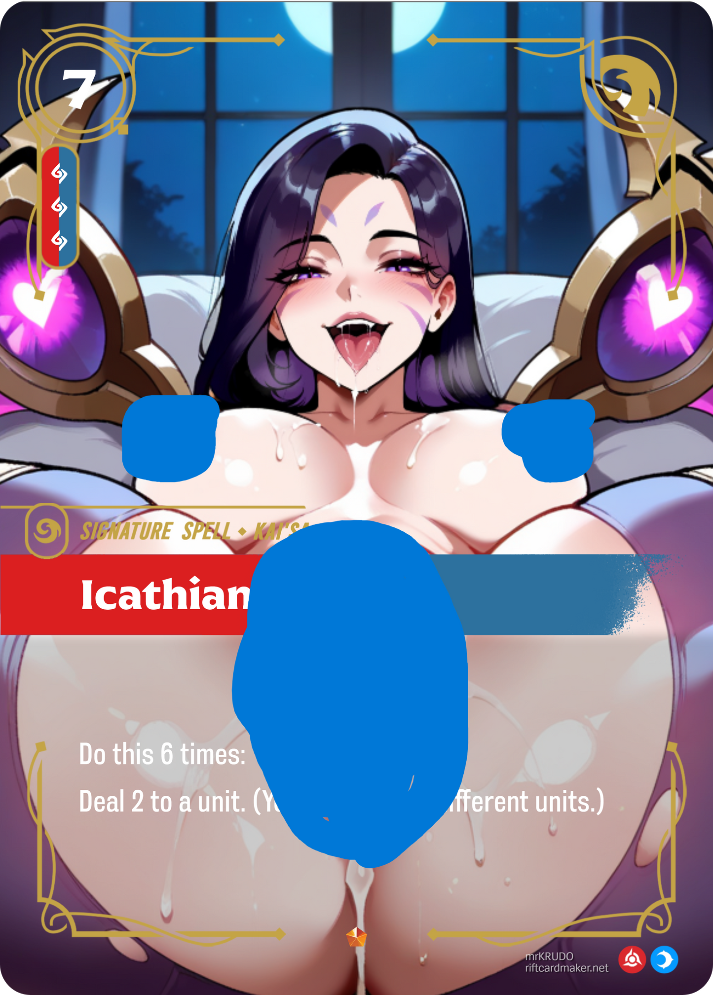 Icathian Rain - Kai'Sa NSFW Waifu Riftbound Foil Proxy