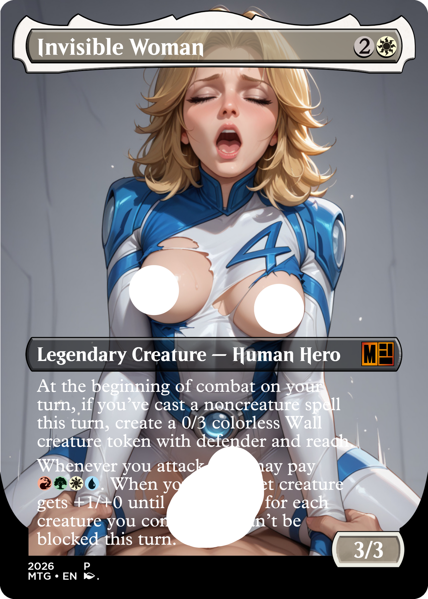 Invisible Woman, NSFW Waifu MTG Foil Proxy