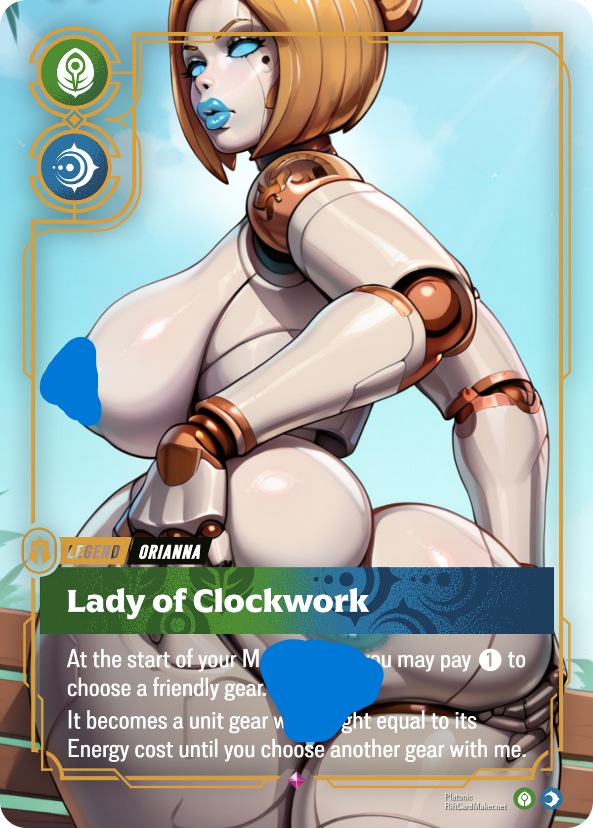 Orianna, Lady of Clockwork - Waifu Riftbound Foil Proxy