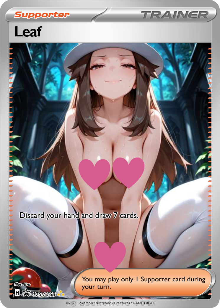 Leaf NSFW Waifu Furry pokemon Foil Proxy