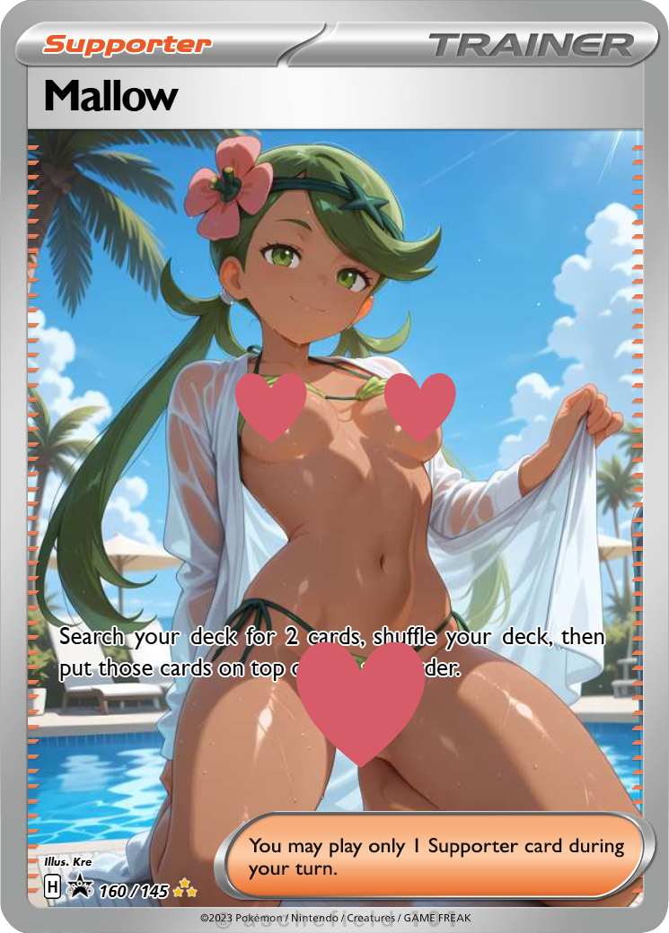 Mallow NSFW Waifu Furry pokemon Foil Proxy