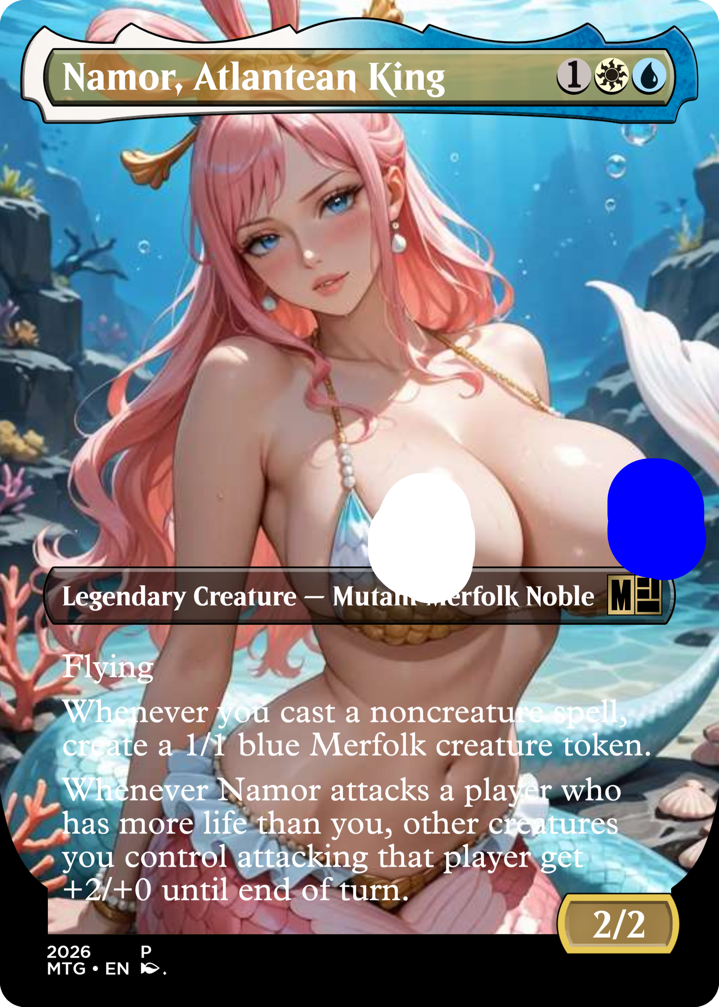 Namor, Atlantean King, NSFW Waifu MTG Foil Proxy