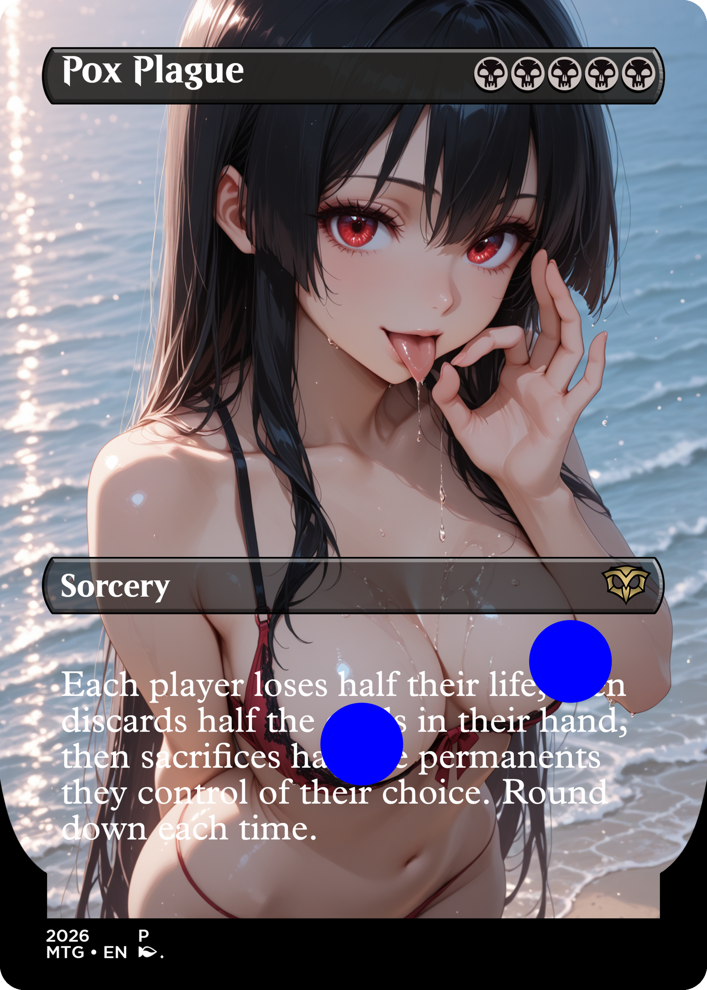Pox Plague, NSFW Waifu MTG Foil Proxy