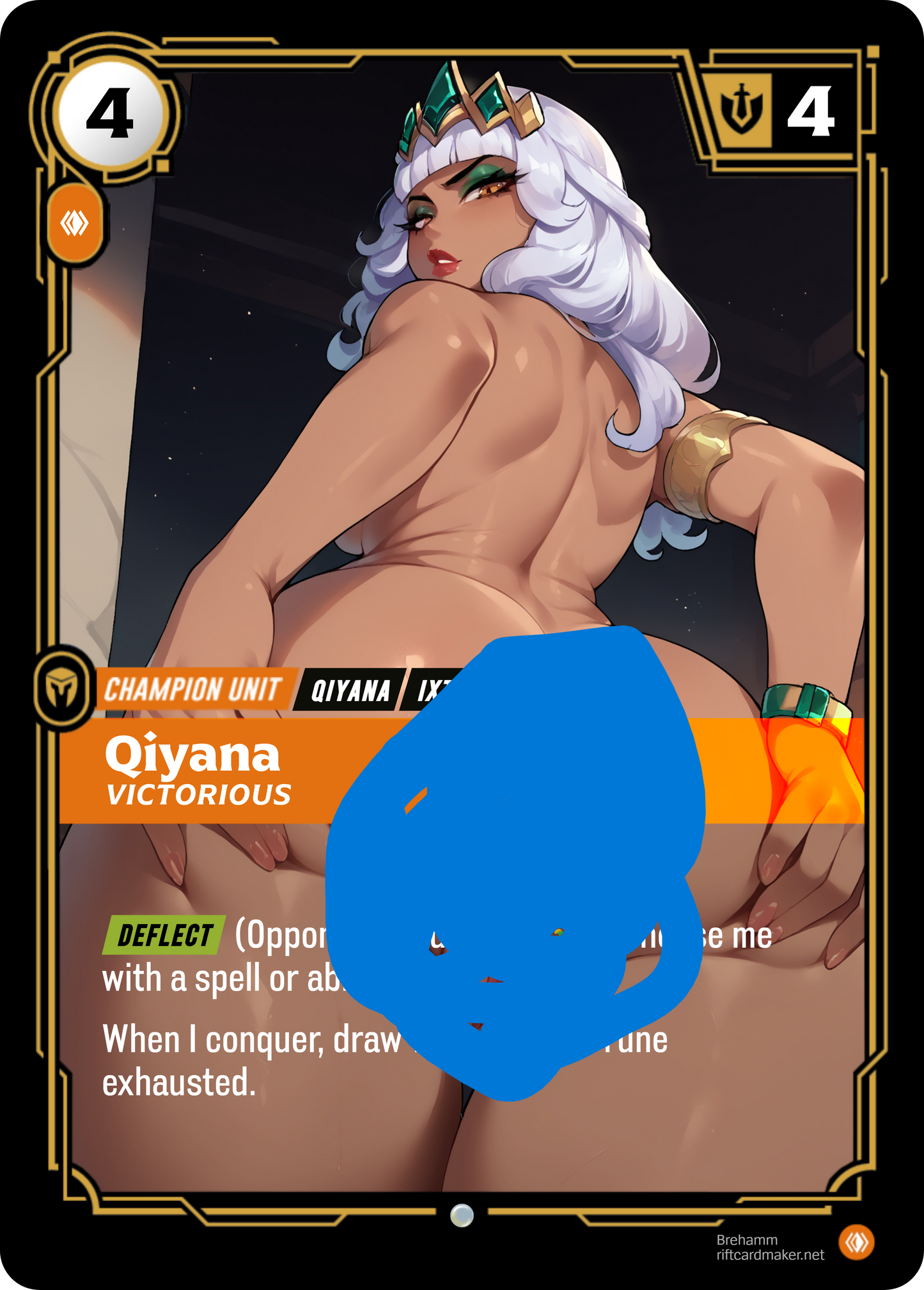 Qiyana, Victorious - NSFW Waifu Riftbound Foil Proxy