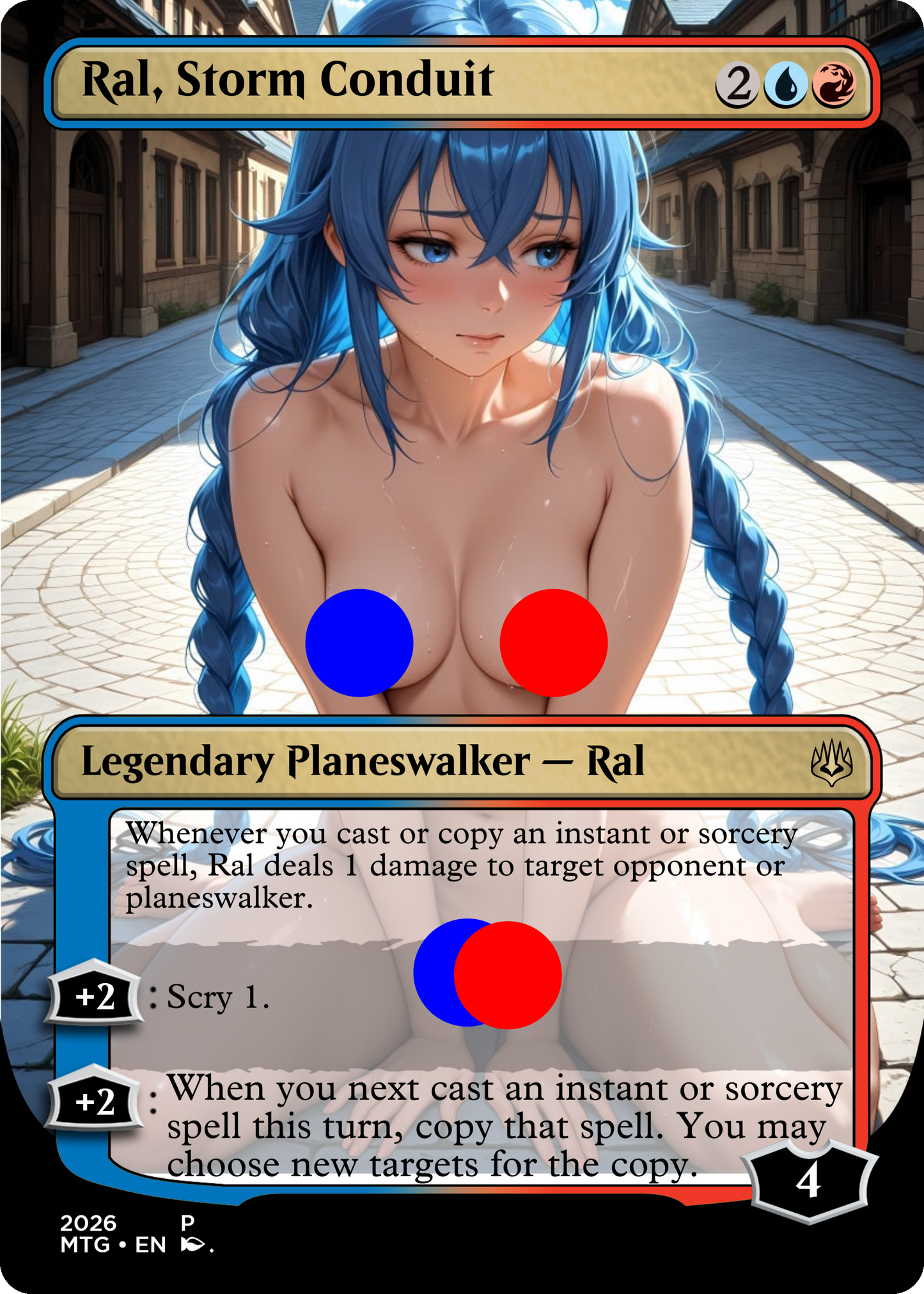 Ral, Storm Conduit, NSFW Waifu MTG Foil Proxy