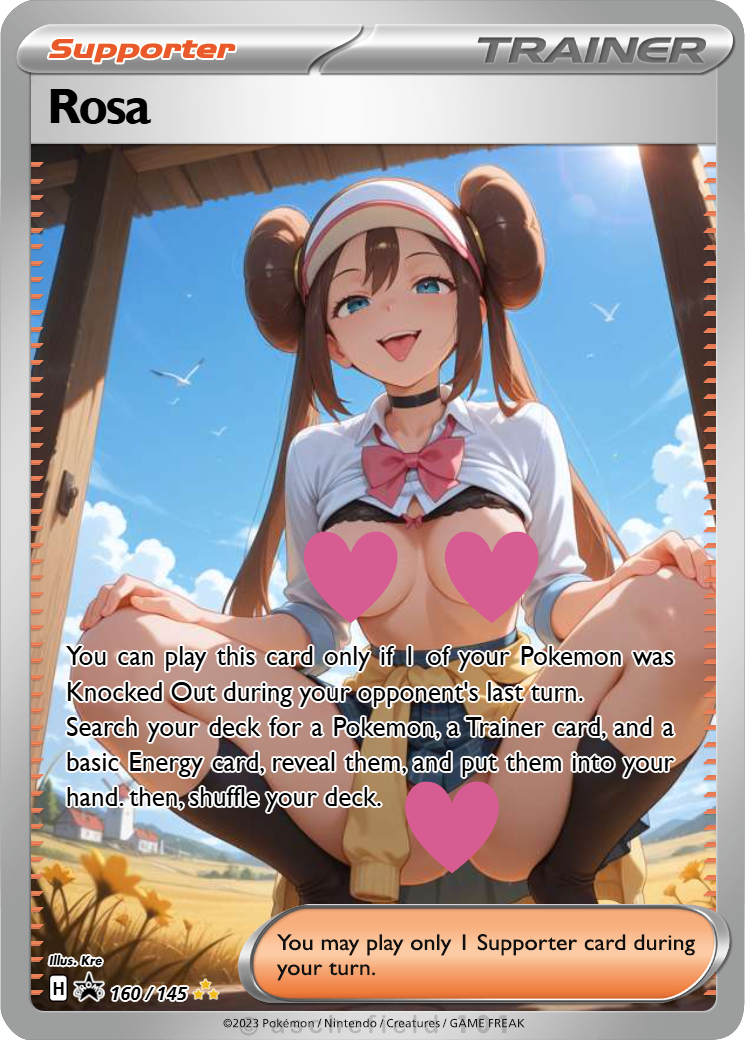 Rosa NSFW Waifu Furry pokemon Foil Proxy