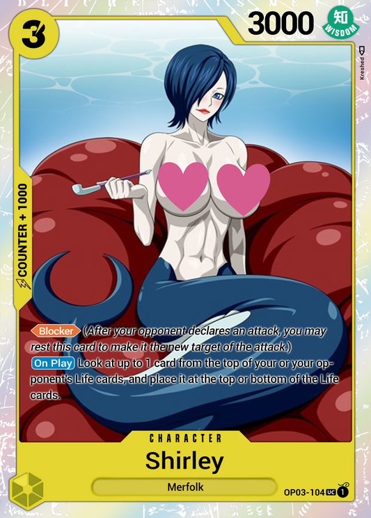 One Piece Shirley OP03-104 Character Proxy Card Holo NSFW