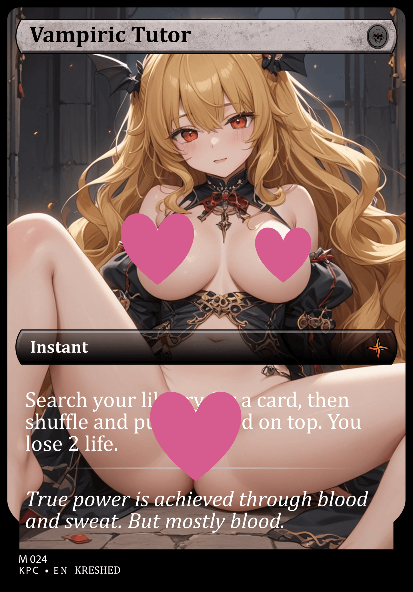 Vampiric tutor NSFW Waifu MTG Foil Proxy