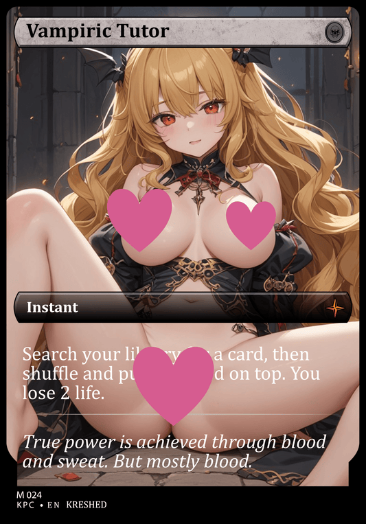 Vampiric tutor NSFW Waifu MTG Foil Proxy