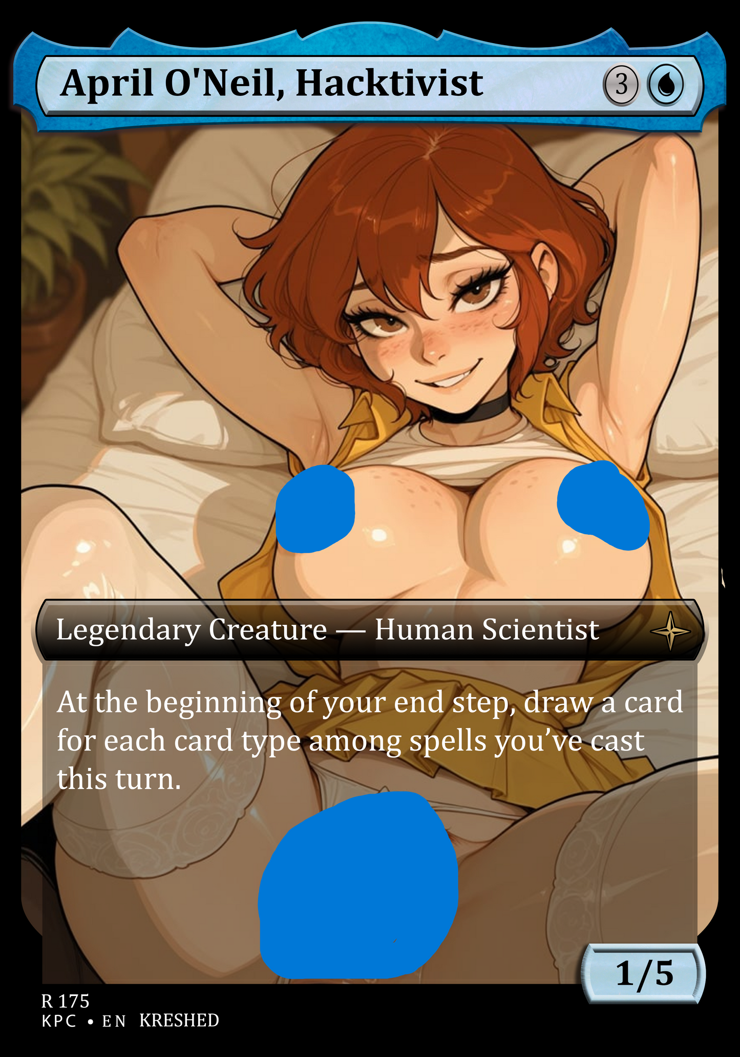 April O'Neal, Hacktivist - NSFW Waifu MTG Foil Proxy