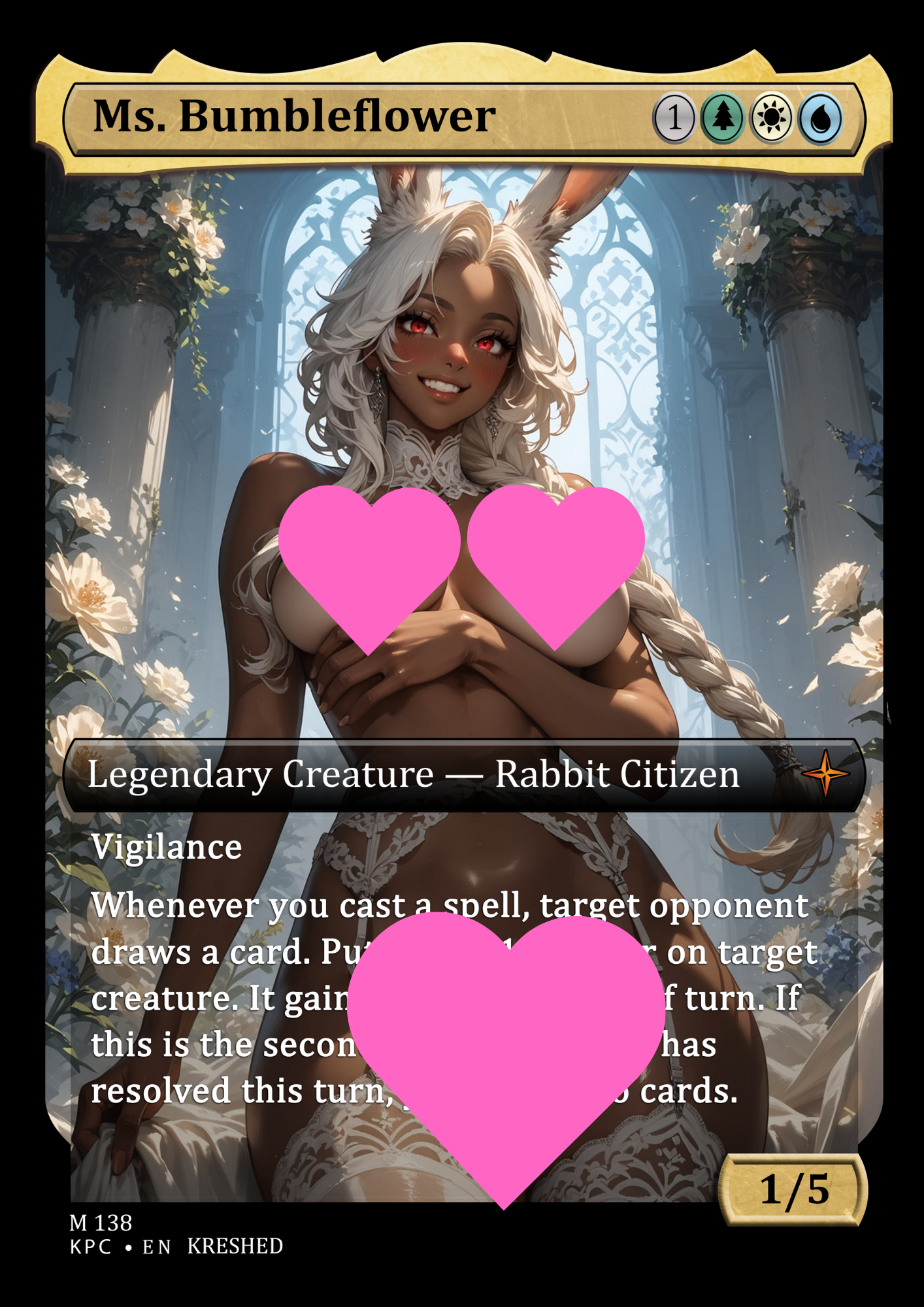 Ms. Bumbleflower, NSFW Waifu MTG Foil Proxy