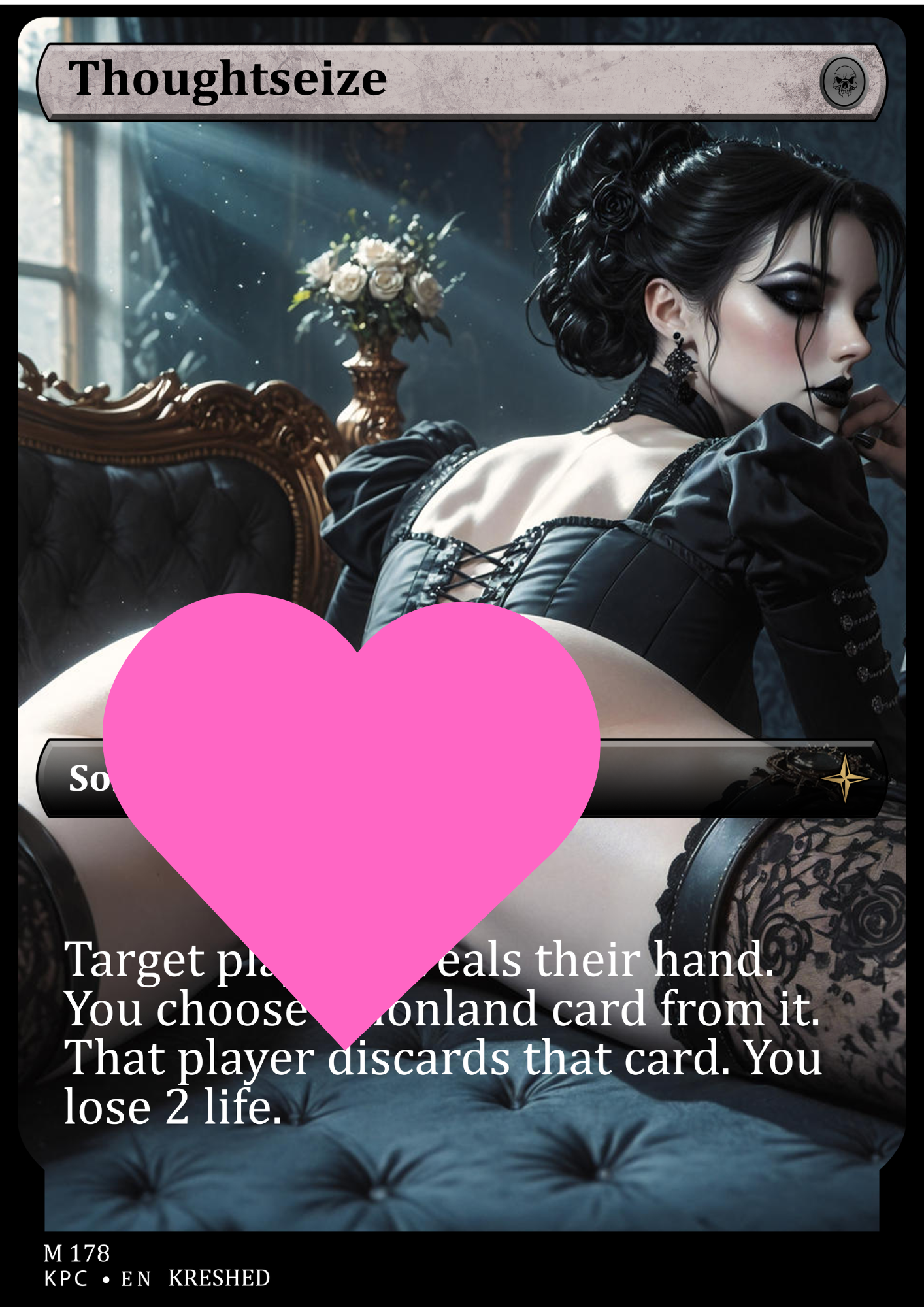 Thoughtseize, NSFW Waifu MTG Foil Proxy