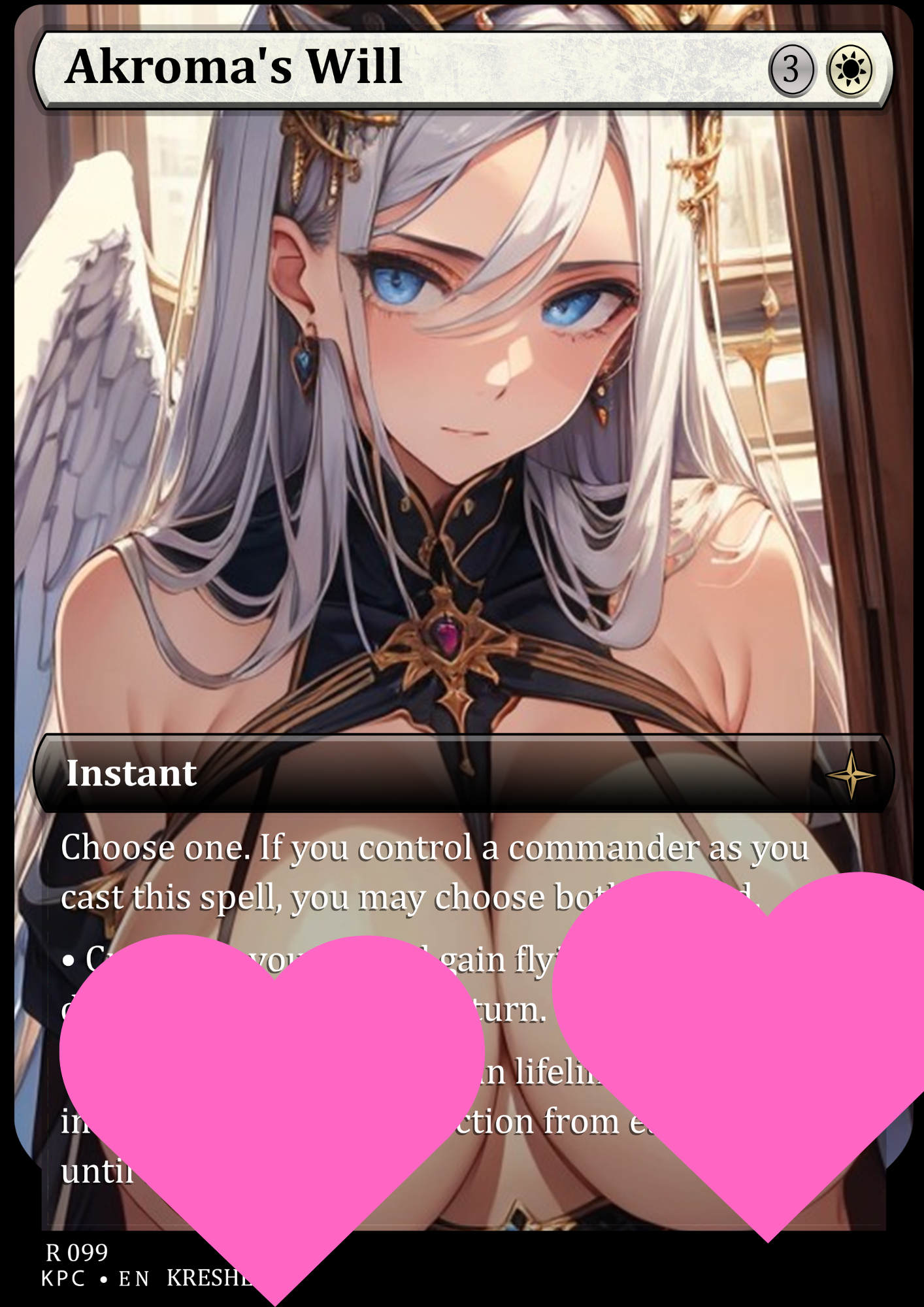 Akroma's Will -  NSFW Waifu MTG Foil Proxy