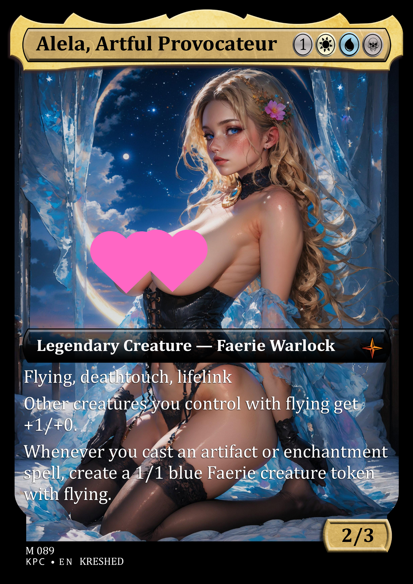 Alela, Artful Provocateur -  NSFW Waifu MTG Foil Proxy