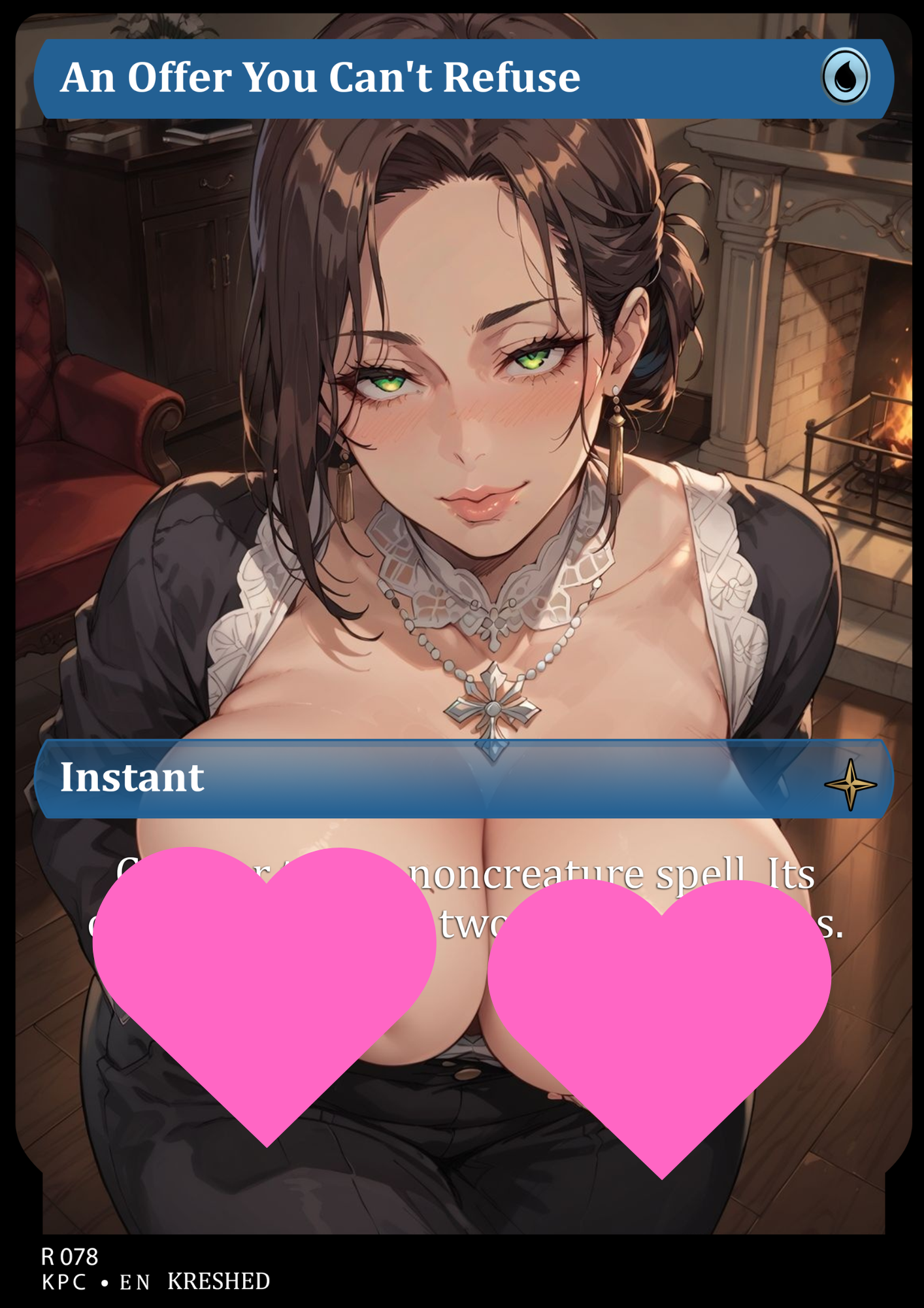 An offer you can't Refuse -  NSFW Waifu MTG Foil Proxy