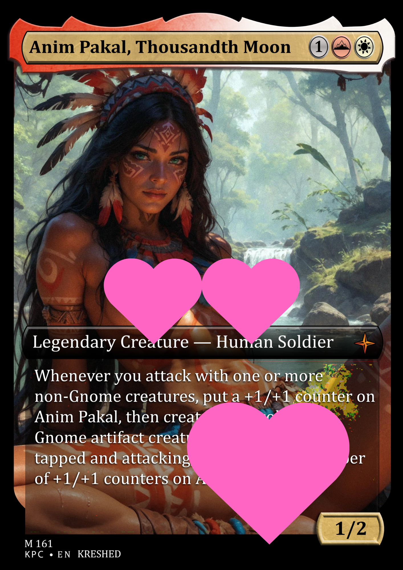 Anim Pakal, Thousandth Moon -  NSFW Waifu MTG Foil Proxy