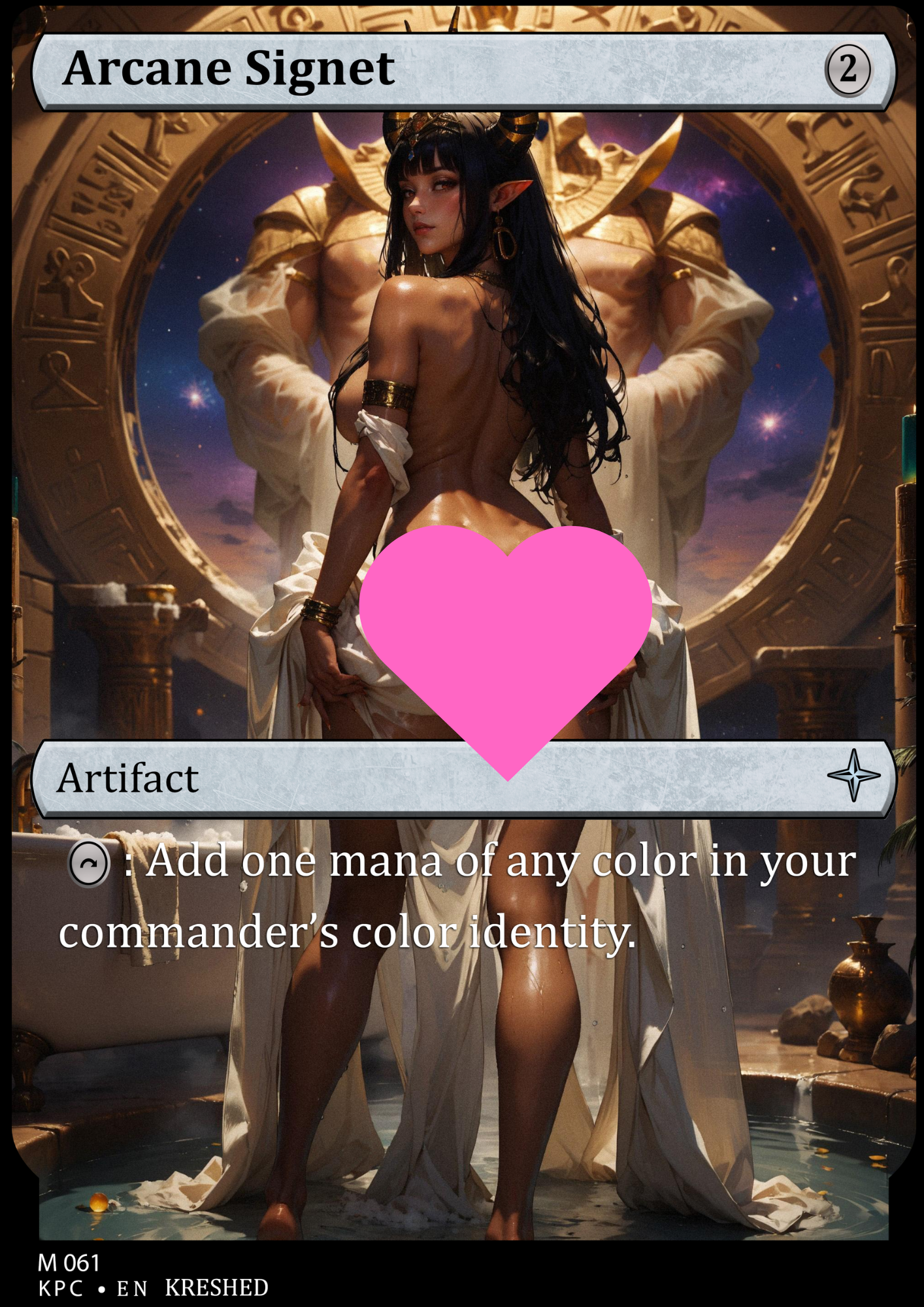 Arcane Signet - NSFW Waifu MTG Foil Proxy