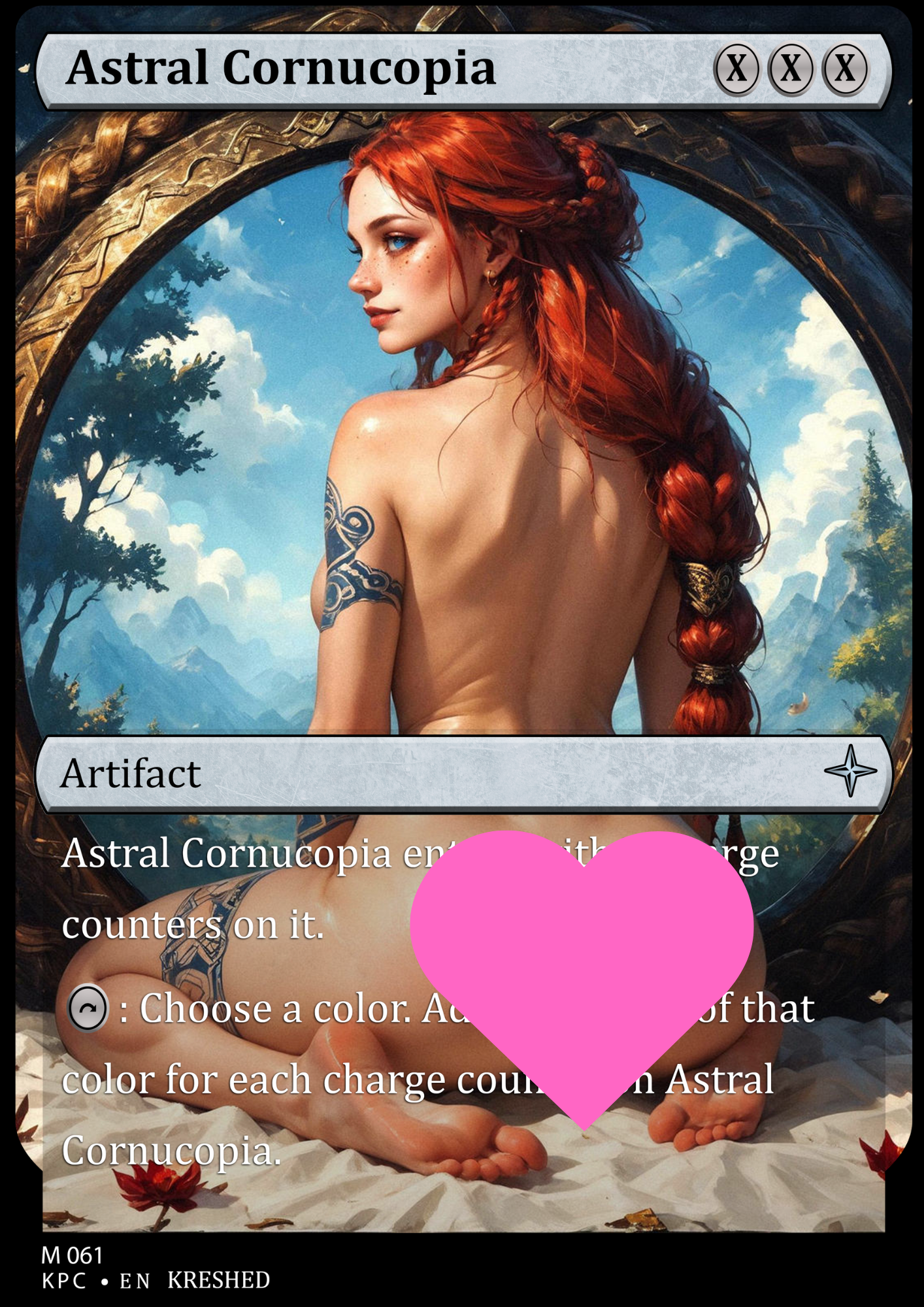 Astral Cornucopia -  NSFW Waifu MTG Foil Proxy