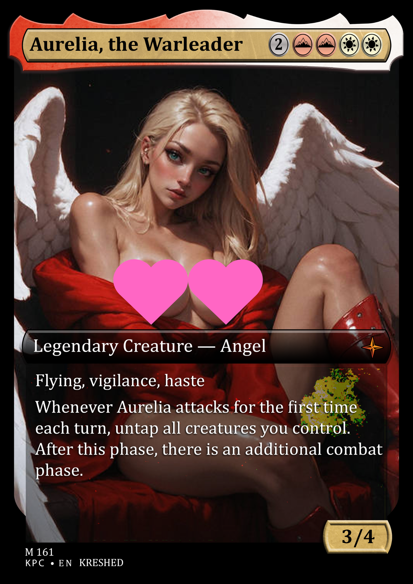 Aurelia, the Warleader -  NSFW Waifu MTG Foil Proxy