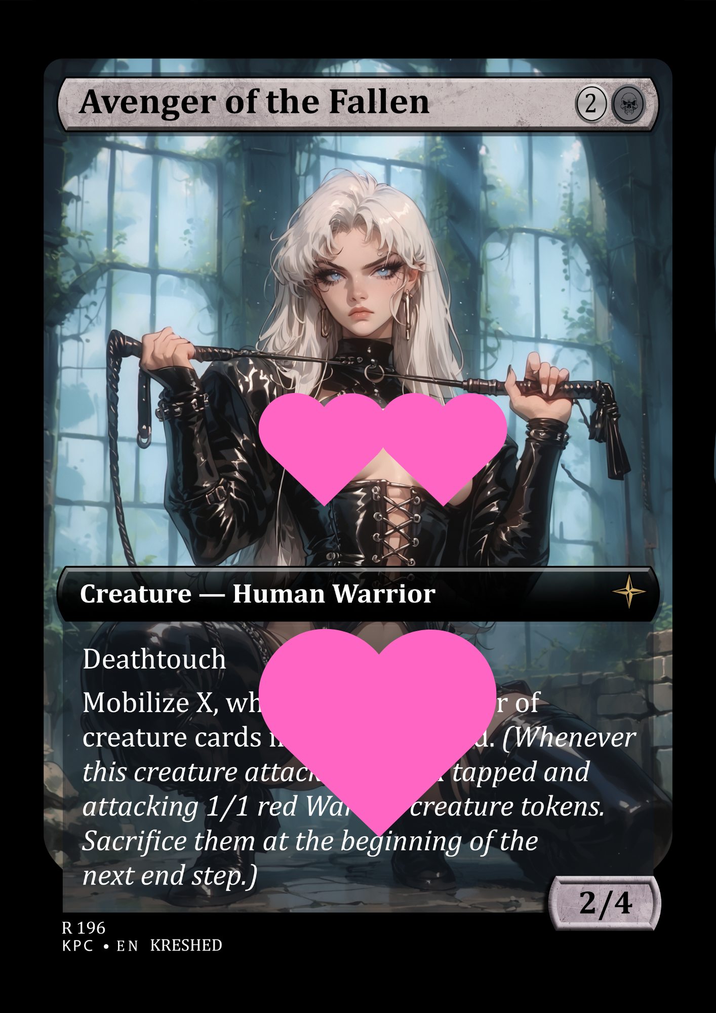 Avenger of the Fallen -  NSFW Waifu MTG Foil Proxy