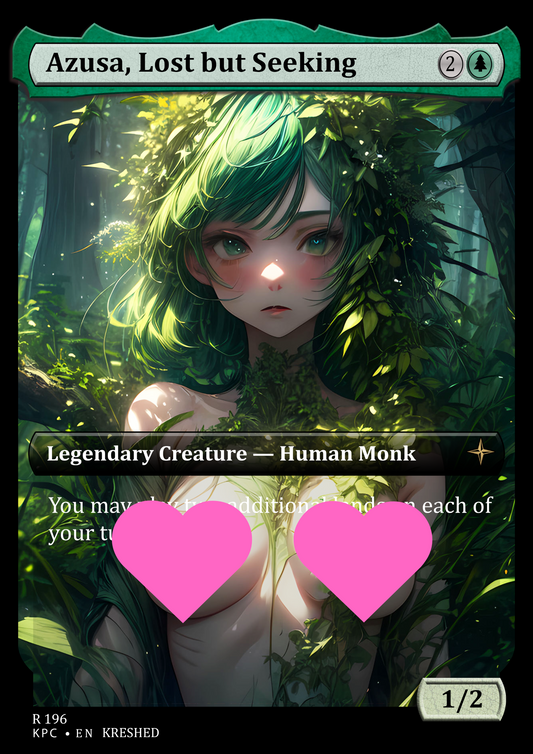 Azusa, Lost but Seeking -  NSFW Waifu MTG Foil Proxy