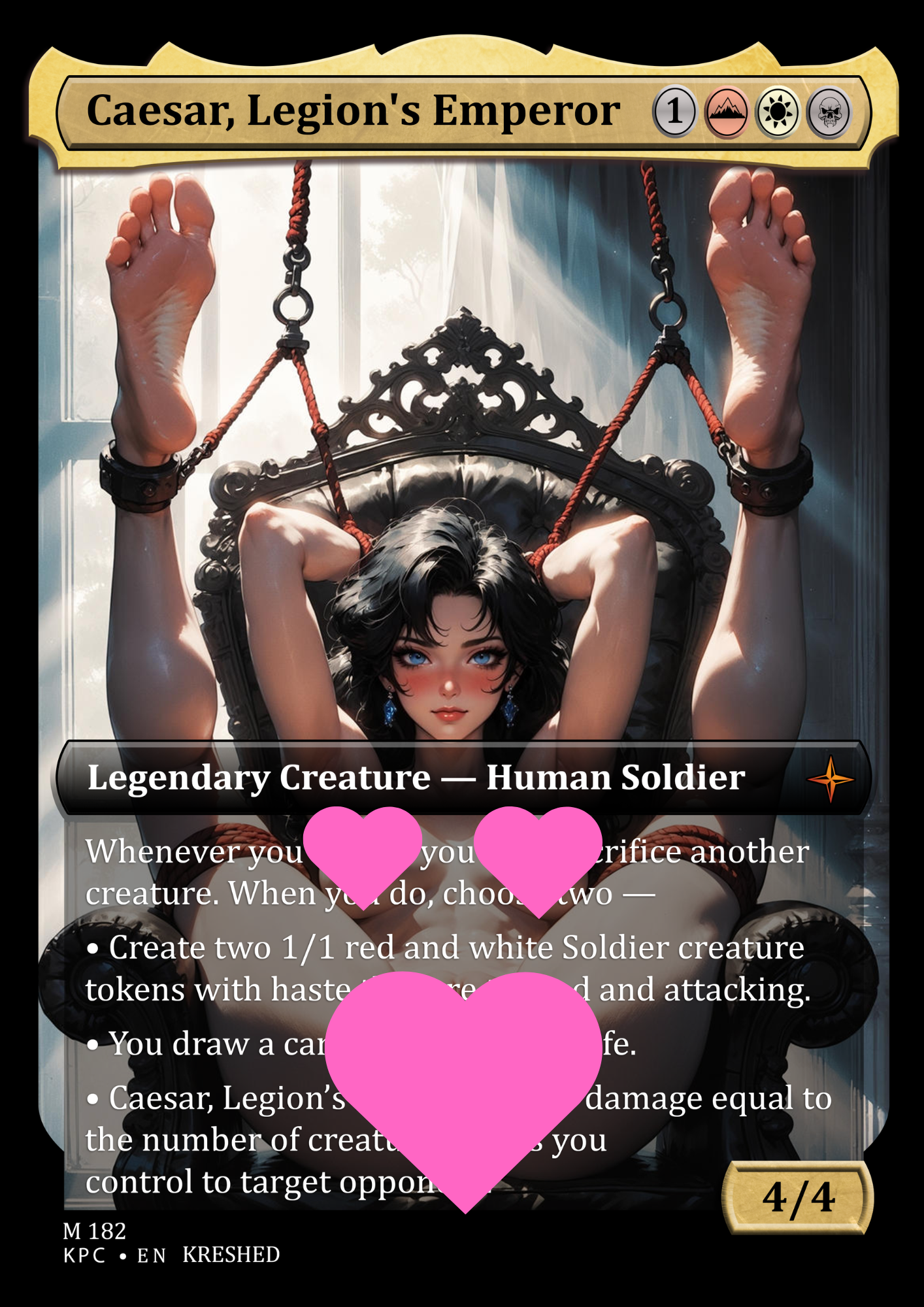 Caesar, Legion's Emperor - NSFW Waifu MTG Foil Proxy