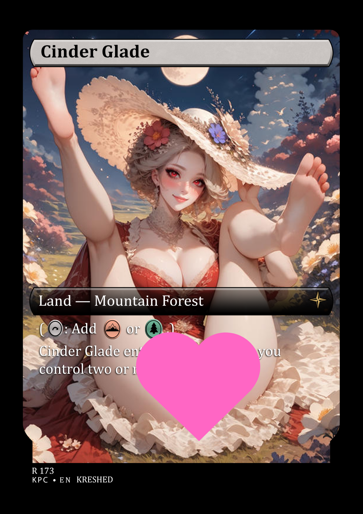 Cinder Glade  - NSFW Waifu MTG Foil Proxy