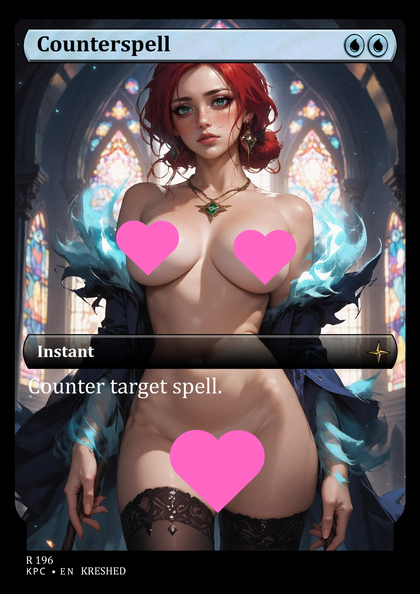 Counterspell - Triss Merigold NSFW Waifu MTG Foil Proxy