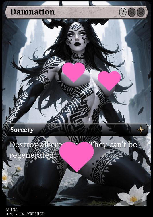 Damnation -  NSFW Waifu MTG Foil Proxy