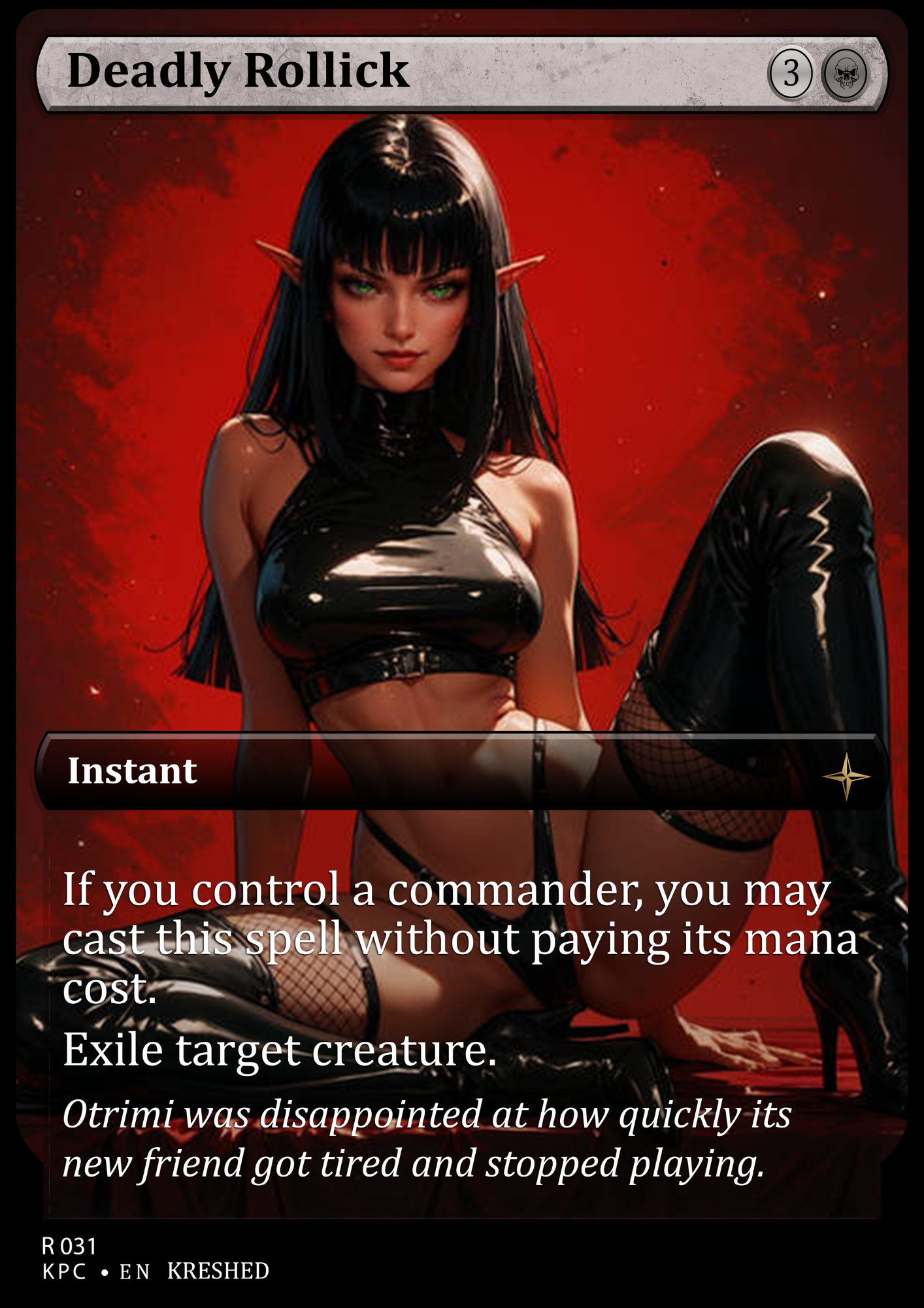 Deadly Rollick -  Waifu MTG Foil Proxy