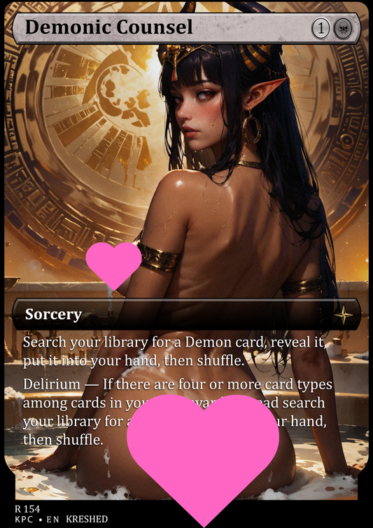 Demonic Counsel -  Nsfw Waifu MTG Foil Proxy