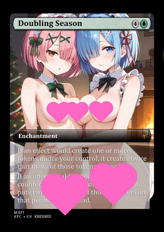 Doubling Season -  Rem Ram Nsfw Waifu MTG Foil Proxy
