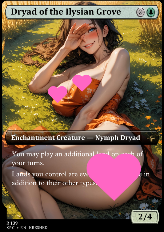 Dryad of the Ilysian Grove - Nsfw Waifu MTG Foil Proxy