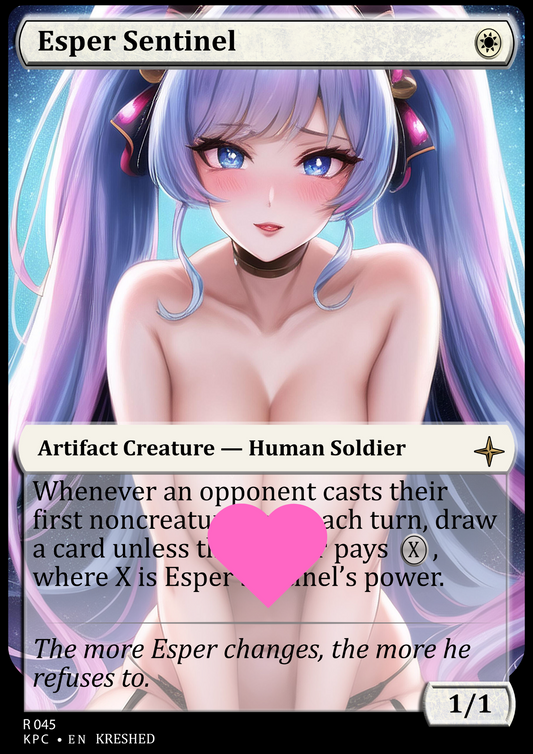 Esper Sentinel -  Nsfw Waifu MTG Foil Proxy