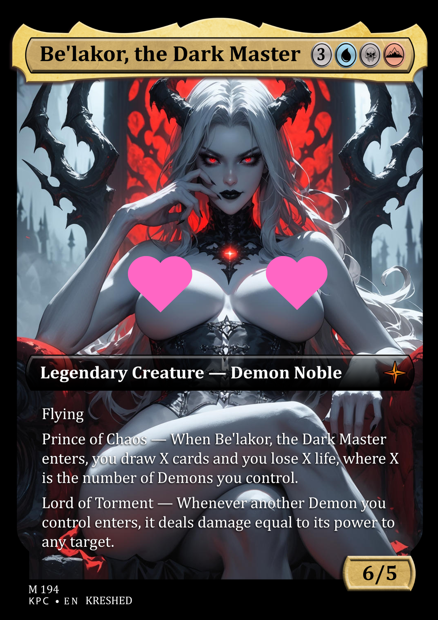 Be'lakor, The Dark Master -  Nsfw Waifu MTG Foil Proxy