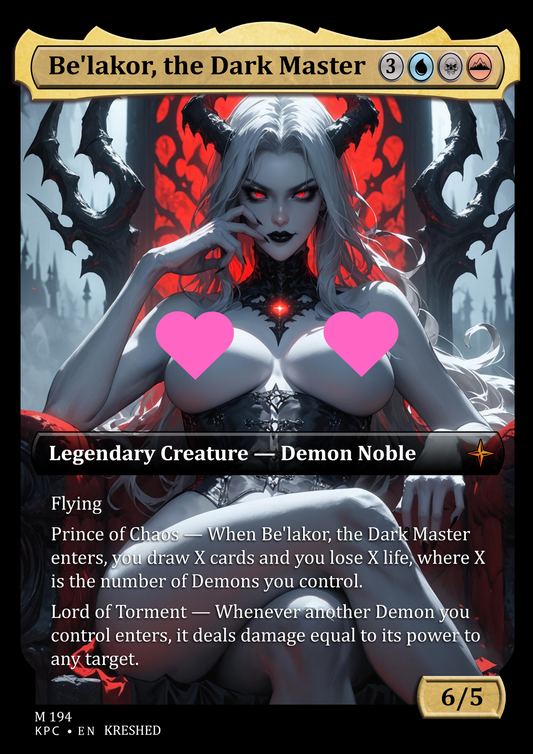 Be'lakor, The Dark Master -  Nsfw Waifu MTG Foil Proxy