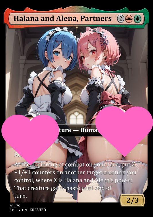 Halana and Alena, Partners -  Nsfw Waifu MTG Foil Proxy