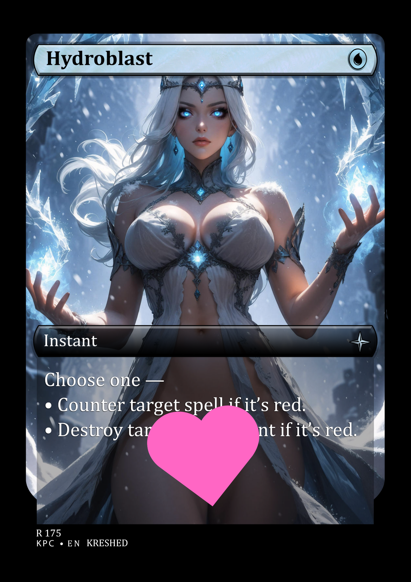 Hydroblast -  Nsfw Waifu MTG Foil Proxy