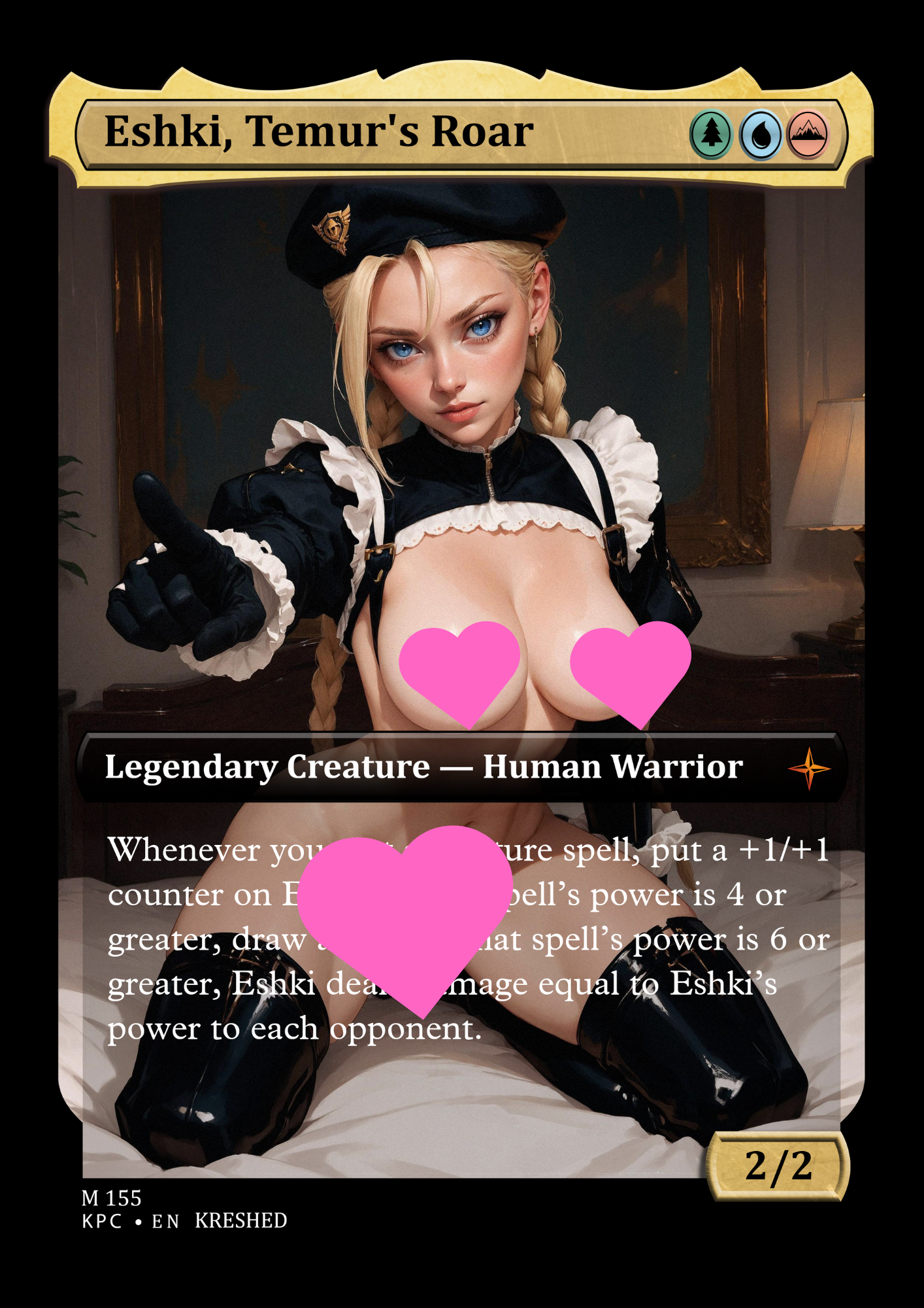 Eshki, Temur's Roar NSFW Waifu MTG Foil Proxy