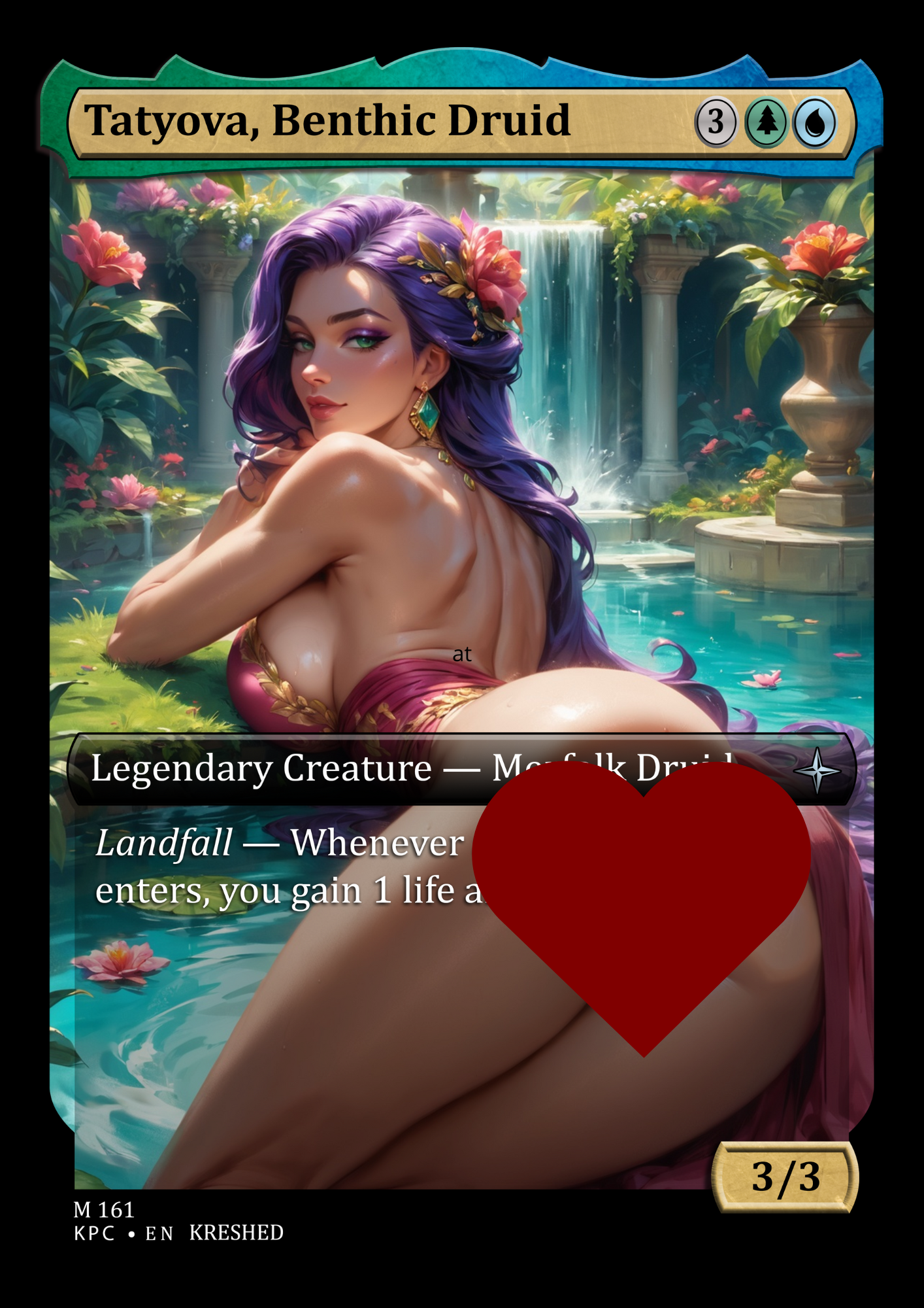 Tatyova, Benthic Druid NSFW Waifu MTG Foil Proxy