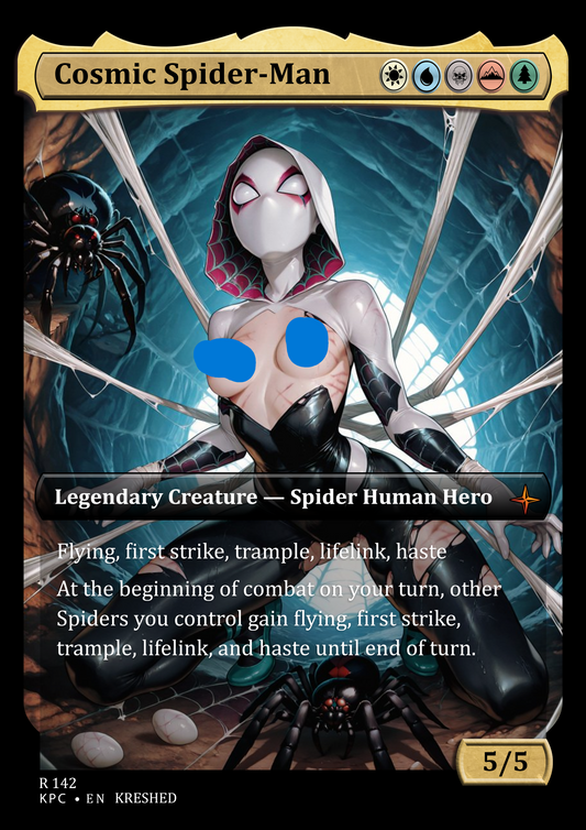 Cosmic Spiderman - NSFW Waifu MTG Foil Proxy