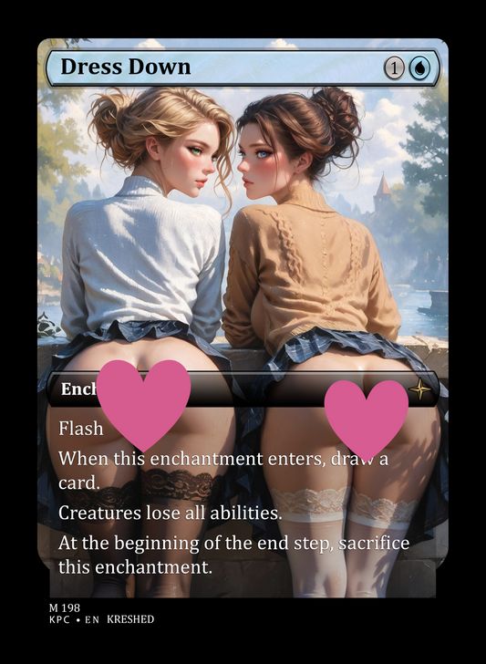 Dress Down NSFW Waifu MTG Foil Proxy