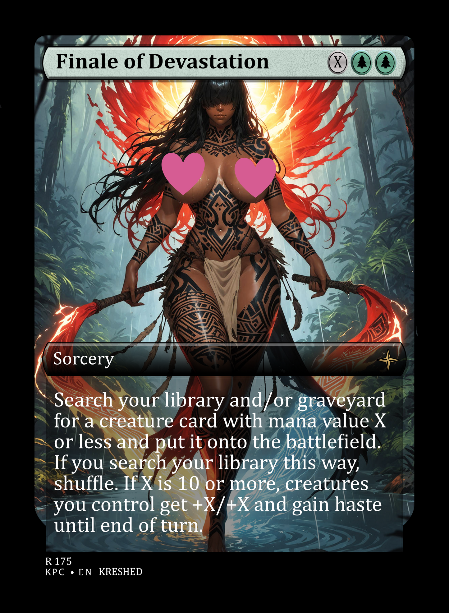 Finale of Devastation NSFW Waifu MTG Foil Proxy